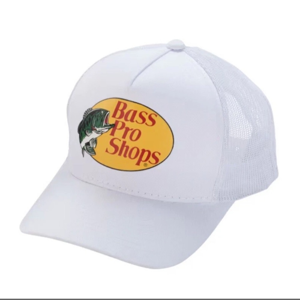 Bass Pro Shops White Mesh Hat